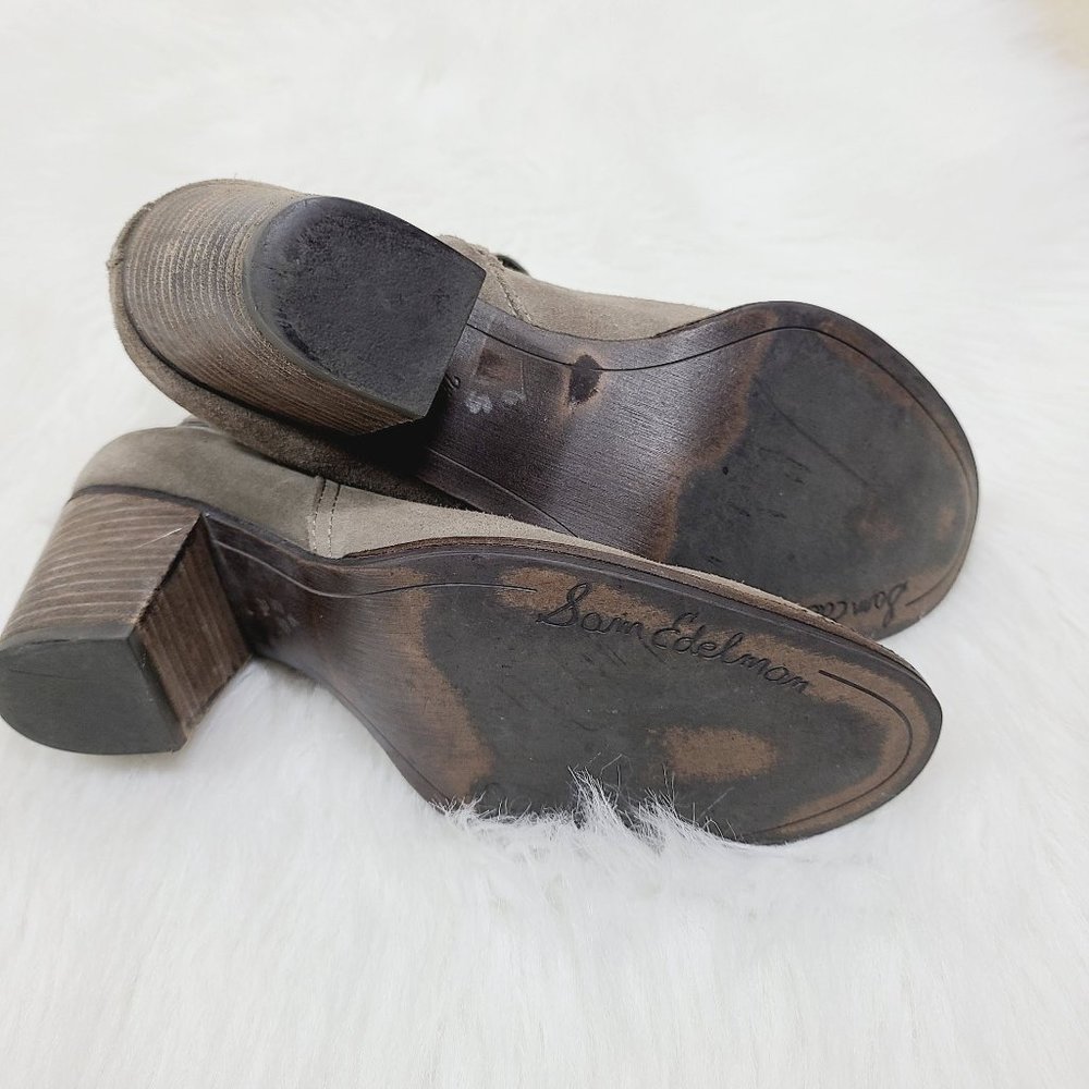 Sam Edelman Suede Buckle Morris Booties - Picture 7 of 8